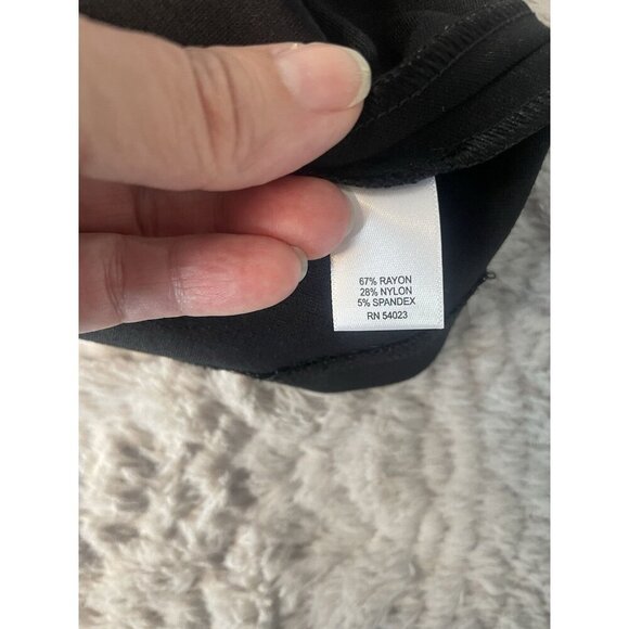 Banana Republic Tiered Black Ponte Fet-And-Flare Dress Women's Size 0 - Picture 9 of 10